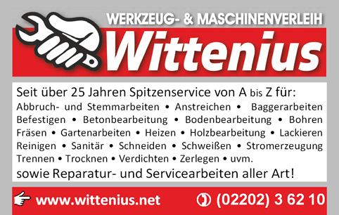Wittenius • Mehr als 1.000 Maschinen und Werkzeuge